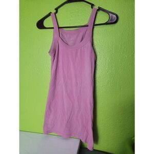 Poof ! Pink Solid Sleeveless Girls Tank Top Size Small